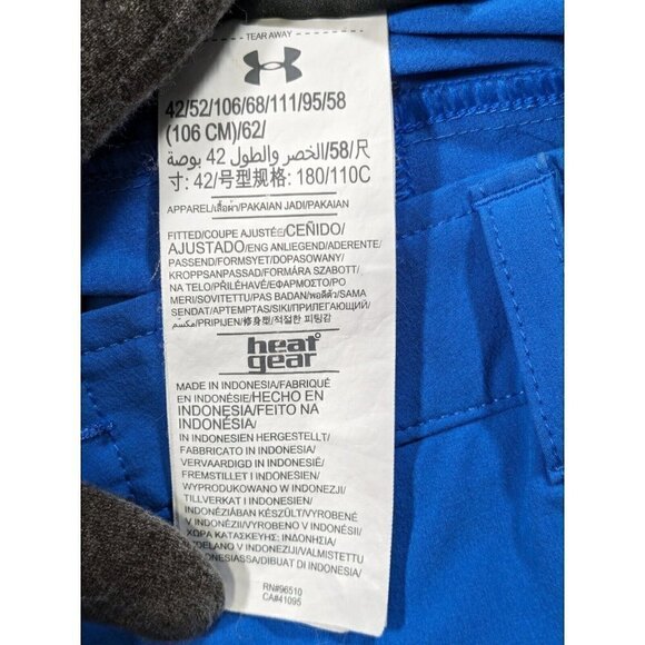 Under Armour Shorts Mens 42 Blue Mantra Fitted Heatgear Fishing Casual Outdoor - Picture 6 of 16